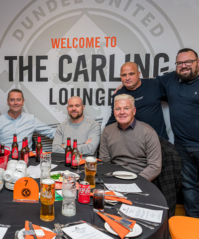 A close up of the seat arraignment at Dundee United's Premium Hospitality package