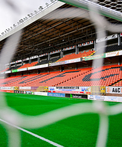 A close up of the seat arraignment at Dundee United's Premium Hospitality package